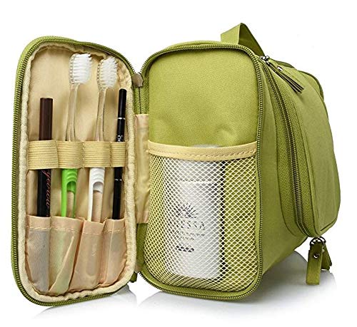 PETRICE Nylon Toiletry Bag for Women Makeup Pouch Waterproof Shower Wash Bag Cosmetic Organizer Case Travel Kit Pack with Hook (Green) - Image 4